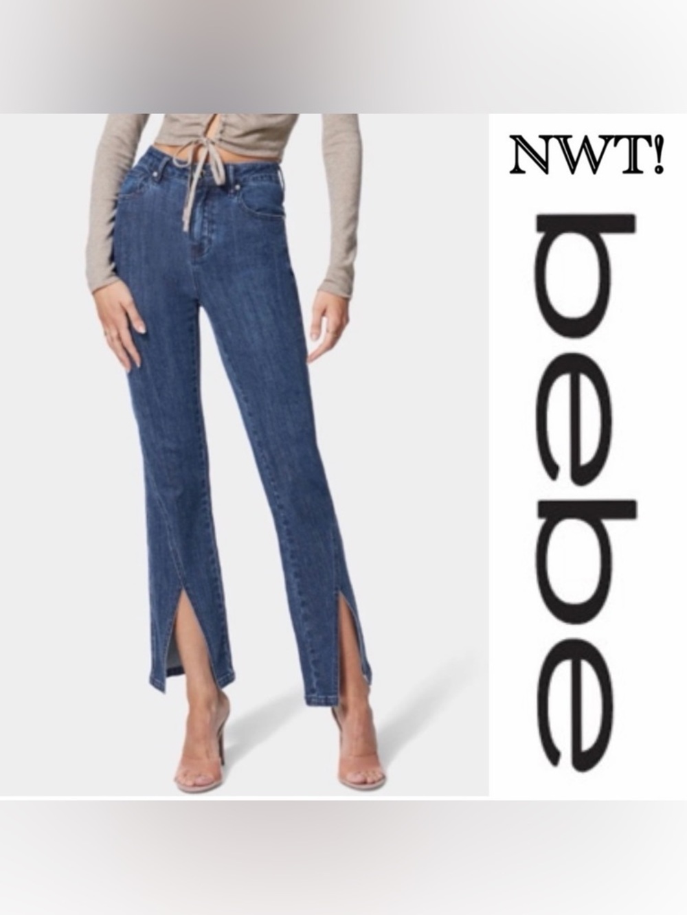 bebe • Slit Hem Slim Jeans